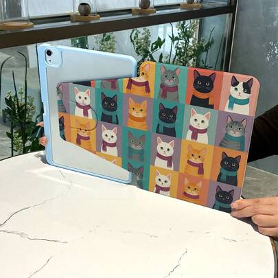 1pc 360° Rotating Protective Case With Stand, Pen Slot, PU Leather Case With Auto Sleep/Wake Function, Compatible With Honor Pad 8/9/10, Honor GT 11.5inch/X7/X8A/X9/X8Pro/X9Pro/V9/V8 Pro, Matepad 11 Inch 2023/2022 Model, Redmi, OPPO, VIVO, Apple, And More, Suitable For Back To School, Valentine's Day