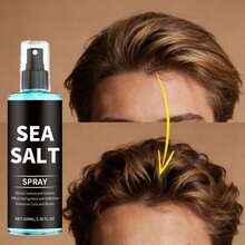 El spray moldeador Curling Sea Salt, con buena textura, crea peinados modernos y elegantes, y es adecuado para looks rizados diarios, de fiesta y para citas. Puede crear cabello rizado con una textura excelente y es adecuado para todo tipo de cabello. - Negro - Ver 1