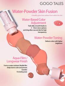 GOGO TALES 定妆玫瑰色液体腮红，哑光妆效 - Hush Hush 凝胶霜腮红，低饱和度腮红修容色，单色液体腮红，持久不褪色，高显色度，轻盈持久，GOGOTALES - #04 Cotton Candy - 查看 3