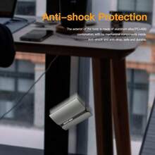 Portable External SSD for Win//Android 4.0+, High Speed Reading, Shock and Drop Resistant - GRIS - Ver 6