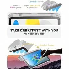 Slim Case For Pad, Smart Stand/Automatic Wake Up/Sleep Tablet Protective Case, Cute Flower Print Pattern Clear Back With Pencil Holder Compatible With IPad 9.7/10.2/10.5/10.9/12.9/Pro 11, 10th Gen,Compatible With Samsung Galaxy Tab S6 Lite 10.4 Inch,  Mate Pad 11 Inch/ Tab,Soft Anti-Fall Protection - Solid Color - View 3