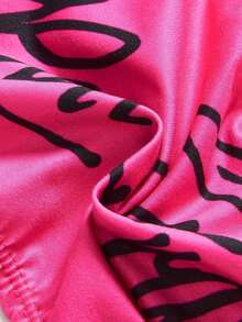 Paul X ROMWE 3pcs/Set Cartoon Pattern & Leopard Print Crop Tube Top Bra Set - 軍綠色 - 查看 9