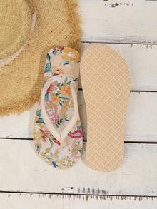 New Women's Casual Flip Flops, Flat Sole Beach & Indoor Slippers