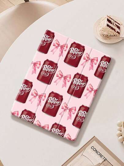 Soda Collage Graphic IPad Case Compatible With IPad (A16) 11th Generation 11 Inch 2025, Apple IPad Air 11(2025), For IPad 10th Generation Case 10.9 Inch 2022 With Pencil Holder, Trifold Stand Protective Cover, Auto Wake/Sleep, Cute Gift For Back-To-School, Valentine's Day, Holidays