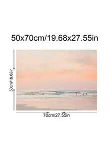 1件高品質海洋衝浪印花，極簡加州海灘藝術，粉色暮色海濱繪畫，適合臥室、客廳、宿舍，牆面藝術、牆面裝飾、家居裝飾、房間裝飾，畫布牆面藝術，海報，附框牆面藝術，可選框 - 彩色 - 查看 12
