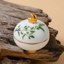 Jarra de cerámica estilo antiguo, caja de regalo de fragancia para mujeres, aromaterapia floral duradera, fragancia sólida portátil