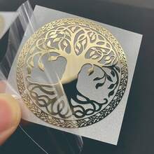 1/2pcs Lucky Tree Pattern Symbol Metal Sticker | Suitable For Mobile Phones, Laptops, Water Cups, And - Ideal Mother'S Day Gift - Multicolor - View 6