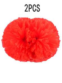 1pc Matte Solid Color Cheerleading Pom Poms, Basketball PE Class Cheer Pom Poms, Dance & Gymnastics Competition Props, Team Activity Cheering Accessories, Suitable For Various Stage Events Double-Sided Pom Poms