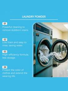 Gentle Cleaning Powder, Removes Stains, Leaves Fragrance, Daily Household Clothing Cleaning Powder - Multicolor - View 4