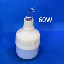 Bóng đèn LED sạc di động 20W/40W/60W/80W/100W/160W/450W, Gian hàng chợ đêm ngoài trời, Đèn cắm trại, Đèn khẩn cấp USB tiết kiệm năng lượng cho gia đình chống nước - trắng - Xem 10