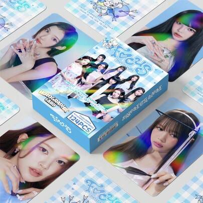124pcs/92pcs Hearts2Hearts New Album "FOCUS" Cards, Collectible Photos Of Choi Ji-Woo And Jung Eun-Woo, Celebrity Diary Stickers, LOMO Cards, Holiday Gifts, Celebrity Diary Stickers, Printable LOMO New Album Cards, Can Be Stored In Card Cases, Wallets, Backpacks, Or Used As Decorations, Desktop Accessories, Gifts For Friends