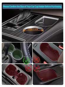 Adjustable Car Cup Holder With 360° Rotating Tray - ABS Plastic Drink & Food Holder, Expandable Tabletop Beverage Rack For SUVs, Trucks, - Heavy-Duty Vehicle Interior Accessory For Hot/Cold Drinks & Snacks, Compatible With - A - View 5