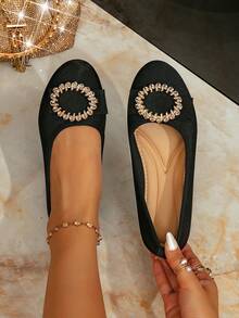 Women & Teen Girls' Outdoor Casual Fashionable Breathable Flat Shoes - Black - View 3