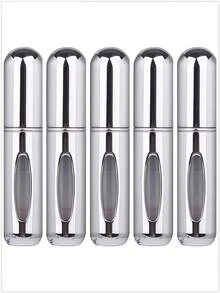 1个/2个/3个/4个/5个装 5毫升便携式迷你香水可填充喷雾瓶，配有香水泵头，适合旅行和户外使用