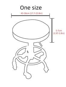 1件/4件装弹性防滑圆形凳套，适用于可调节滚轮圆形凳、家用化妆椅、办公椅软垫套 - 彩色 - 查看 4