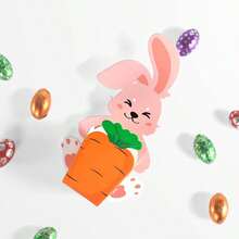 Bộ 10 hộp đựng bánh quy và kẹo hình thỏ và cà rốt hoạt hình 3D dễ thương. - Nhiều màu - Xem 4