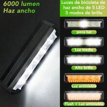 Luces para bicicleta, luz calida y fria para manubrio de bicicleta, luz para iluminar el camino - Grande - Ver 5