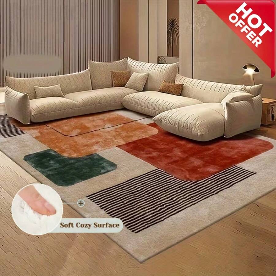 Thảm trải sàn cao cấp dày và chắc chắn | Phiên bản giả len, được làm từ chất liệu cao cấp dày dặn, mật độ cao, tay nghề tinh xảo, kết cấu mềm mại, họa tiết độc đáo phù hợp với mọi phong cách trang trí nhà cửa.