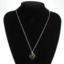 Colgante de Ceniza para Mascotas, Huella Dorada en Forma de Collar de urna Conmemorativa Gato de Cenizas Recuerdo Titular con Kit de Relleno de Embudo,39826293 - Multicolor - Ver 2