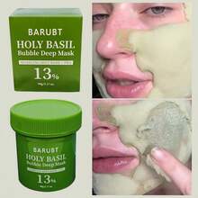 BARUBT [Sản phẩm mùa hè mới] Mặt nạ làm sạch sâu dạng bọt, mặt nạ bùn làm sạch lỗ chân lông cho mặt và toàn thân giúp loại bỏ mụn đầu đen, phù hợp cho da dầu, công thức dưỡng ẩm, phù hợp cho da khô và nhạy cảm, chăm sóc da mặt. - màu xanh lá - Xem 8