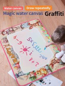 Large Easter Bunny Magic Water Drawing Mat, Early Childhood Art Development Toy, Reusable Doodle Pad, Reveals Patterns When Wet, Children's Art Enlightenment Toy, Carnival Gift For Boys And Girls - Multicolor - View 10