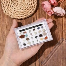 24pcs Mineral Rock Crystals Gift Box Gemstone Healing Energy Stones Irregular Shape Natural Specimen Collection Christmas Gift - Gravel Box - View 8
