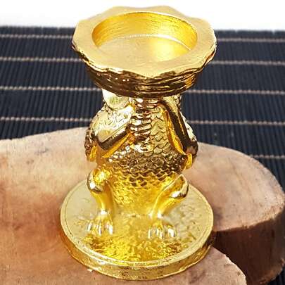 1个金色猫头鹰烛台，创意动物造型装饰品，桌面香薰蜡烛架，营造浪漫家居客厅餐桌氛围，猫头鹰工艺摆件，节日礼物，精致金属烛台（不含蜡烛）