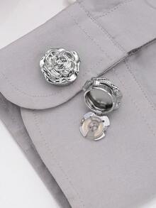 1/2/4pcs 19mm Rose Flower Button Set, Metal Button Set, Detachable Button Clips, 3D Decorative Buttons, Snap Buttons With Pliers, Suitable For Dresses, Formal Wear, Shirts - Multicolor - View 4