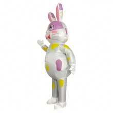 Adult Spotted Rabbit Inflatable Costume, Cartoon Fun Performance Costume, Carnival And Easter Party Parent-Child Interactive Photo Shooting Magic Tool - Multicolor - View 2