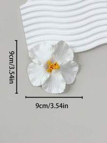 8个夏威夷花朵爪夹，女士女孩鸡蛋花芙蓉人造花发夹，猫耳发爪，夏季热带海滩派对假日发饰，完美假日礼物 - 彩色 - 查看 8