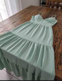 Women's Duna Ruffled Maxi Dress With Built-In Bra - Elegance, Lightness And Perfect Drape. - 查看 5