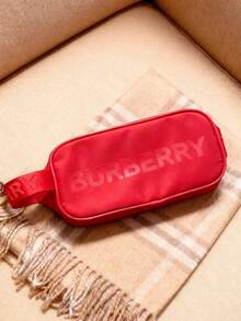 Bright Red BURBERRY Wide Strap Mini Bag, Multifunctional Shoulder Bag For Commuting And Streetwear (Large Capacity Toiletry Bag) - Red - View 6