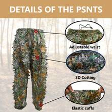 Adult 3D Green Leaf Suit, Turkey Hunting Gear, Lightweight Green Leaf Camouflage Outfit, Suitable For CS Games, Outdoor Activities And Halloween - Maple Leaves - View 4