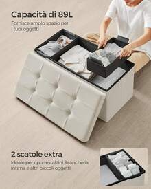 Storage Benches - Màu trắng kem - Xem 6