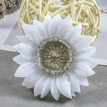 1个向日葵硅胶模具，适用于制作巧克力慕斯、香薰蜡烛和石膏模具 - 粉色 - 查看 3