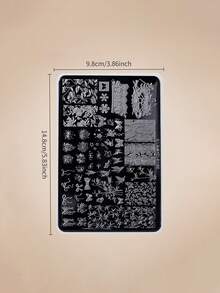 BAOSHIMAN Nail Art Stamping Plate Template, Silicone Stamp, Steel Plate With Butterfly, Bamboo Forest, Flower Petal Patterns, Nail Art Tools, Nail Art Board, Valentine's Day Stamp Template Set, Autumn/Winter Nail Stamping Plate, DIY Nail Salon Design Gift - Multicolor - View 6