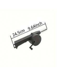 1 Portable Barbecue Hand Crank Fan - Compact Manual Hand Operated Bellows, Quickly Ignites Fire, Suitable For Outdoor Picnics, Camping And Backyard Cooking Adventures - Durable, Lightweight And Easy To Use Fire Starter Accessory. - Black - View 7