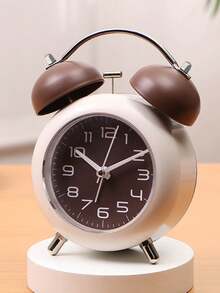 Nordic Style Creative Student Alarm Clock With Cute Design, Metal Bedside Clock, Table Clock For Home,Home Decor ,Room Decor Gifts Birthday Graduation Digital Clock Bedroom Decor Dormitory Decor Back To School School Decor School Surprise School Supplies - White - View 23