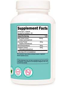 Nutricost Black Cohosh For Women 660mg, 120 Capsules - With Don Quai, DIM, And Chaste Berry, Veggie Caps, Non-GMO, Gluten Free - 120抽 - 查看 5