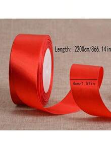 25毫米双面缎带，4厘米宽，多色礼品包装工艺缎带，适用于礼品包装、手工制作、蝴蝶结发饰、婚礼派对装饰