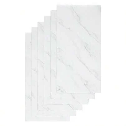 10PCS Thickened PVC Peel And Stick Floor Tiles - 12"X24" Self Adhesive Vinyl Flooring, Marble Pattern Floor Coverings For Bathroom, Kitchen, Living Room ( Easy To Install)