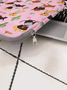 Dog Pattern Laptop Sleeve, Fabric Laptop Protective Case, Soft Laptop Bag, Soft Laptop Protective Shell, Laptop Computer Protective Cover, Flat Pouch, Laptop Zipper Bag, Computer Protective Cover, School & Business Office Supplies, Back To School Special - Multicolor - View 3