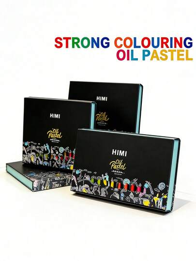 24 Colors Heavy-Color Oil Pastels - Smooth & Easy To Blend, Art Painting Supplies For Students & Adults, Hand-Painted Graffiti & Creative Art Tools