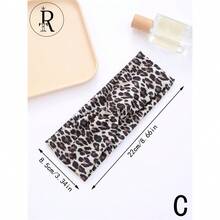 1pc New Vintage European & American Style Leopard Print Yoga Headband, Elastic Criss-Cross Sports Hair Band Women Head Scarf Elegant Hair Accessories Causal Sweatband - Multicolor - View 6