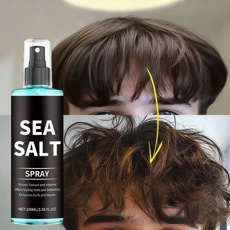 Sea Salt Texturizing Spray: Beach Waves + Natural Volume - 黑色的 - 查看 1