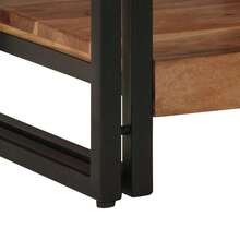vidaXL Tavolo basso Marron 40 x 40 x 38 cm Bois d'Acacia Massif - Castano - Visualizzare 8