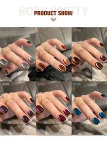 BORN PRETTY 10ml 玻璃珠猫咪磁性凝胶眼部凝胶，持久可卸除，UV/LED凝胶，适用于家庭和沙龙使用