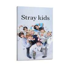 Framed Stray KPOP Boy Group Poster Canvas Wall Art Wall Hanging Birthday Party Background Banner For Living Room Bedroom Dorm Decoration - Multicolor - View 1