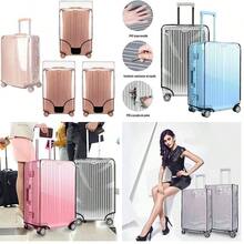 3 Fundas de Equipaje Transparentes Protectoras Impermeables PVC de Maleta, Cubierta Transparente para Equipaje Cubierta Protectora para Maletas PVC,Aprobada por TSA 24 * 3 Pulgadas (Borde Negro) - xl10-lxxt-a - Ver 11