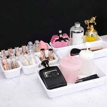 Divided Vanity Makeup Organizer Box, Household Storage Desk Drawer Organizer Box, Desk Organizer Box, Drawer Organizer Box, A Set Of Freely Combinable And Classifiable Desk Organizer Boxes - 1 Set - View 3
